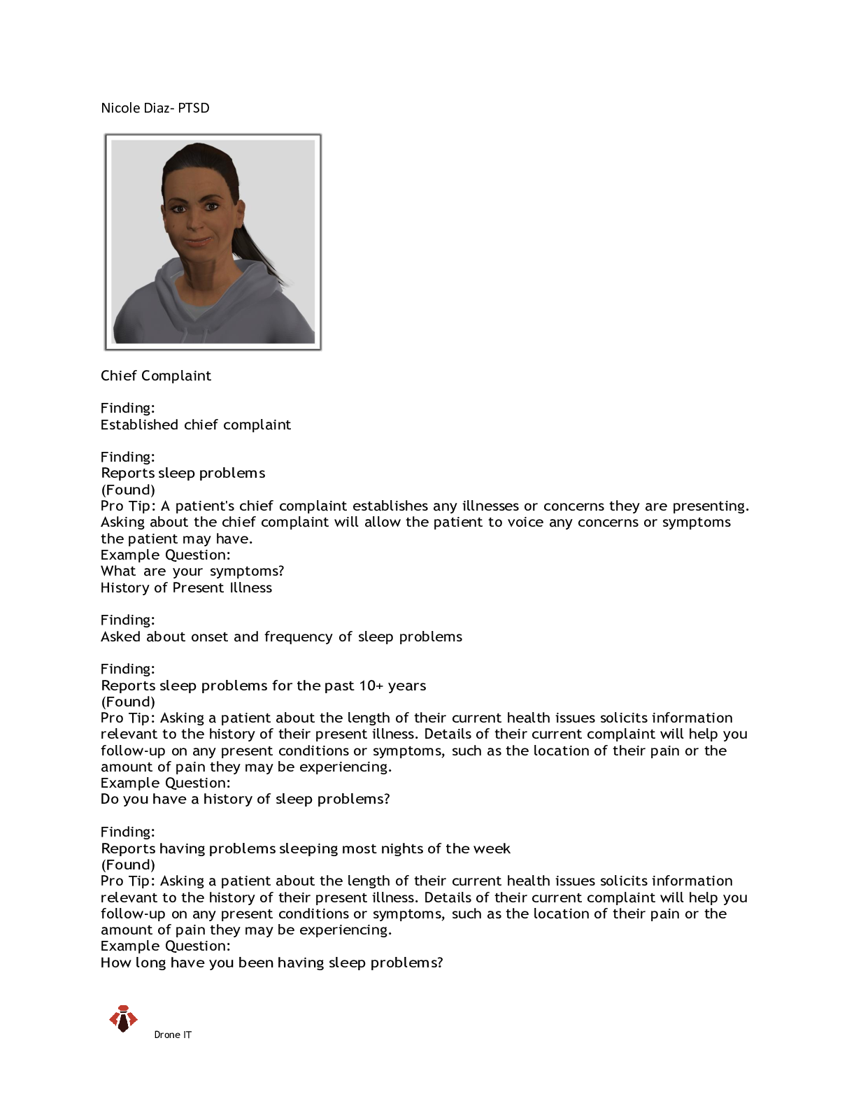 Preview image for |Solved|Shadow Health Nicole Diaz PTSD-NURS6670 Psychiatric Mental Health Nurse Practtitioner Role II